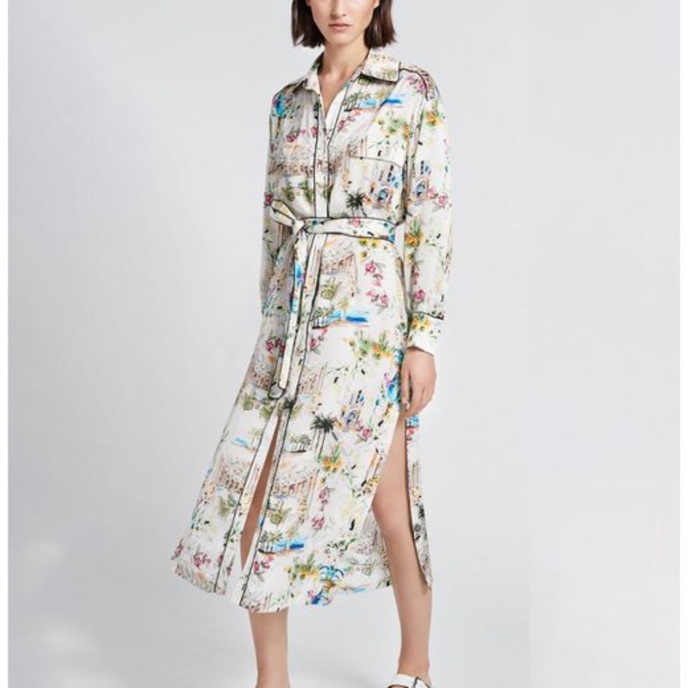 NEW SMYTHE Women's Shirtdress/ Corte d'Azur Print.